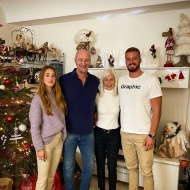 Marco Rossi with his family celebrating Christmas.